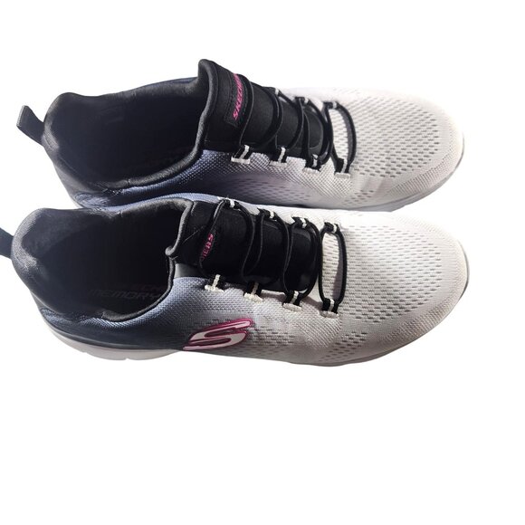 Skechers sneakers shoes Womens Memory Foam Size 8.5 US Black White - Picture 3 of 6
